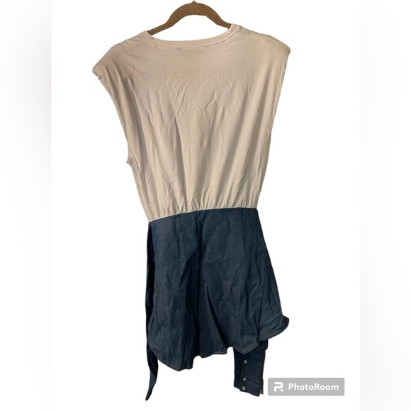 COPY - VERONICA BEARD NWT Clayton Jersey Self-tie Shirt Waist Mini Dress Size M - Picture 7 of 9